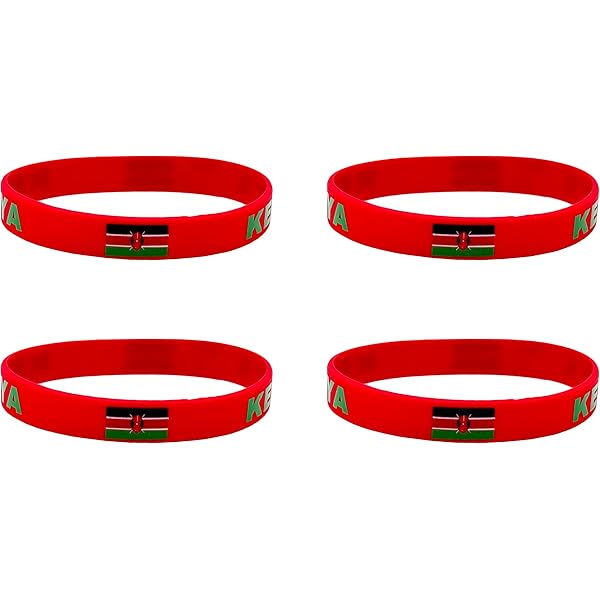 Amazon.co.jp: Quelay 8個 ケニア国旗ビーズブレスレット 調節可能